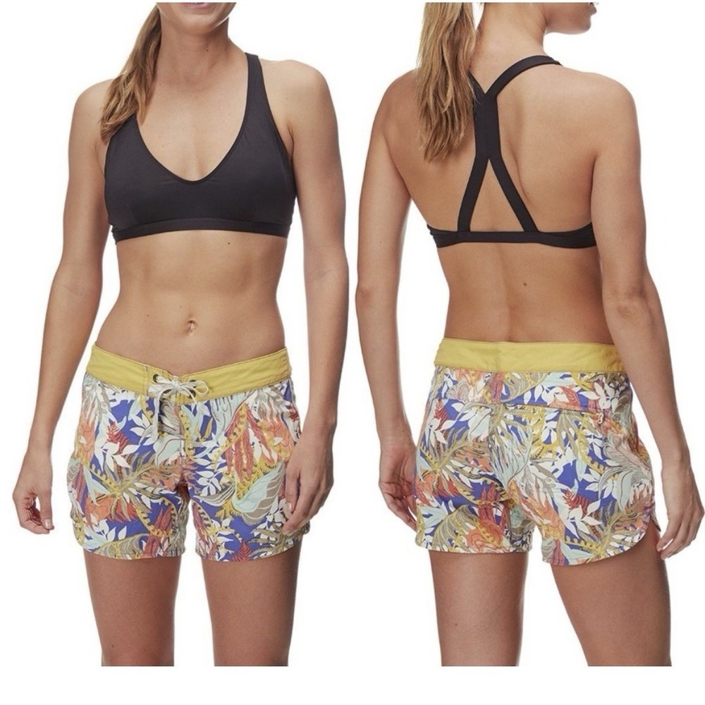 PATAGONIA Women's Wavefarer Short Jurassic Ferns‎ (Violet Blue) Size XL